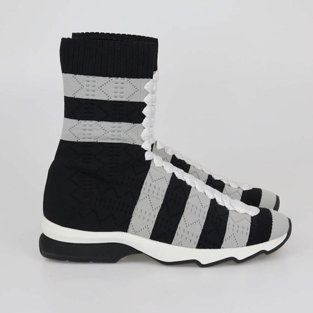 ASO Blac Chyna 🎬 - NWOT FENDI High Top Sock Sneakers - Picture 7 of 17